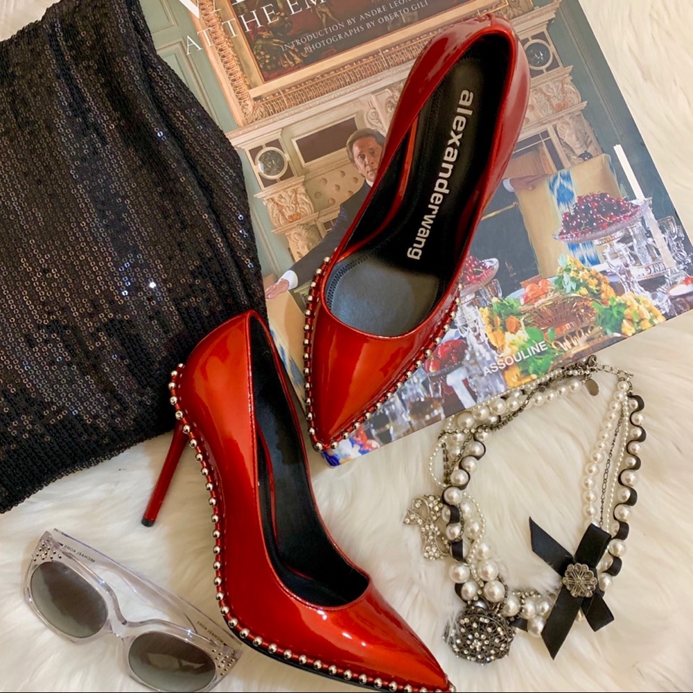 SOLD Alexander Wang Rie Studded Pumps Heels - Picture 10 of 15